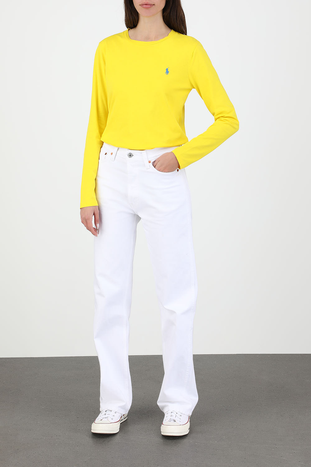 תמונת כל הלוק של Long-Sleeve Shirt in Yellow